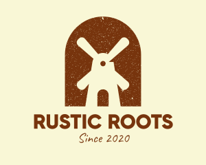 Rustic Countryside Windmill logo design