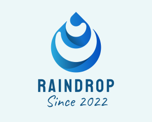 3D Drinking Water Droplet  logo design