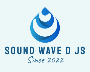 3D Drinking Water Droplet  logo design