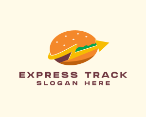 Fast Food Burger Hamburger logo design