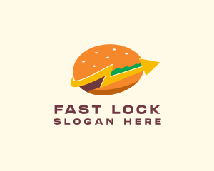 Fast Food Burger Hamburger logo design