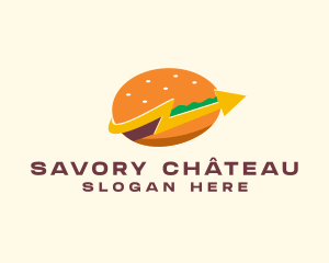 Fast Food Burger Hamburger logo design