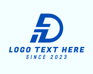 Fast Tech Letter D logo