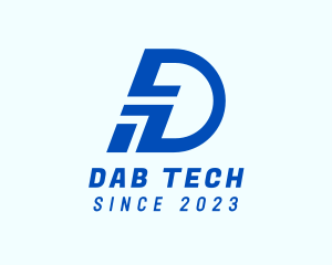 Fast Tech Letter D logo design