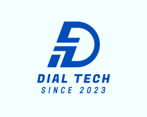 Fast Tech Letter D logo design