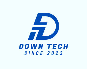 Fast Tech Letter D logo design