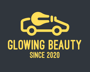 Yellow Electric Car Lightbulb logo