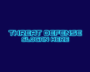 Futuristic Blue Neon Signage logo