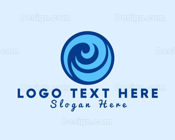 Ocean Wave Swirl Logo