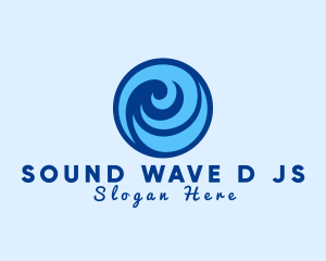 Ocean Wave Swirl logo design