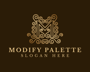 Luxury Gold Letter M logo design