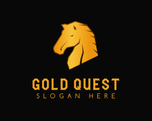 Wild Golden Mustang logo design