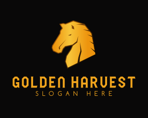 Wild Golden Mustang logo design