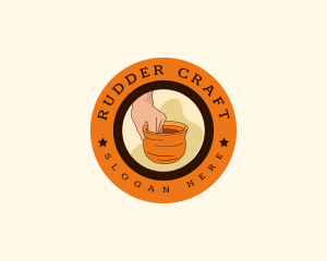 Handcrafter Artisan Pottery logo design