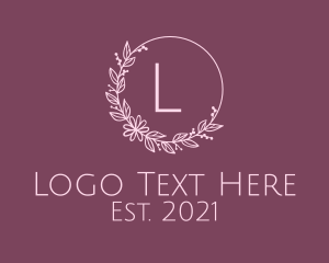 Floral Wedding Wreath  logo