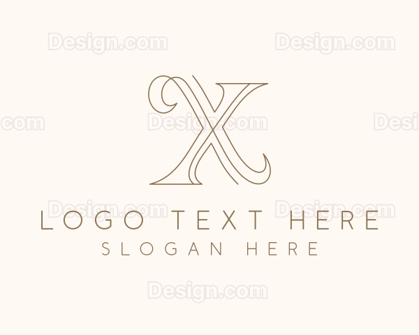 Boutique Fashion Letter X Logo