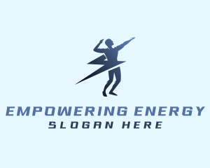 Athlete Human Lightning logo design