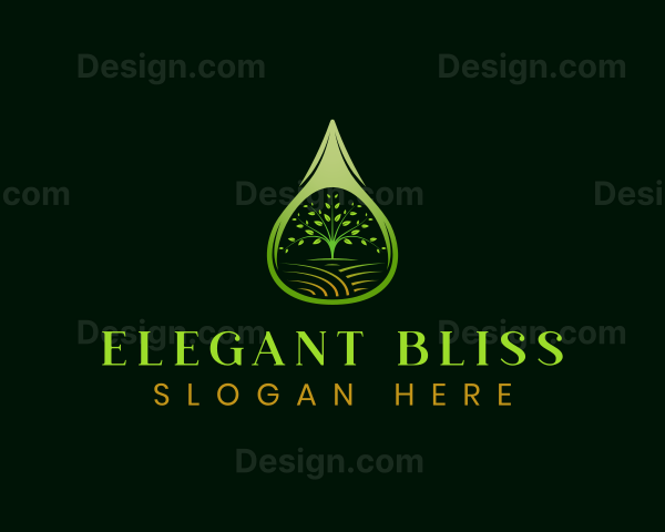 Organic Garden Plant Logo