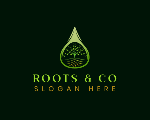 Organic Garden Plant logo design