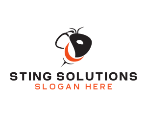 Abstract Wasp Sting logo design