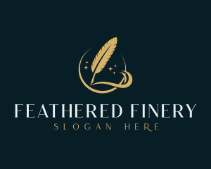 Feather Writer Author logo design