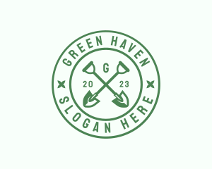 Gardening Shovel Lawn logo