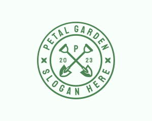 Gardening Shovel Lawn logo design