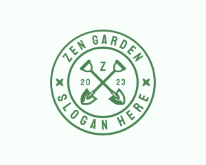 Gardening Shovel Lawn logo design