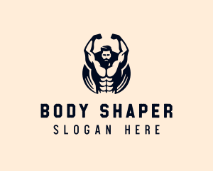 Weightlifter Training Fitness logo design