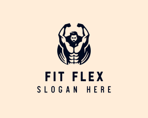 Weightlifter Training Fitness logo design