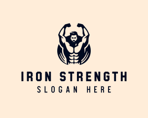 Weightlifter Training Fitness logo