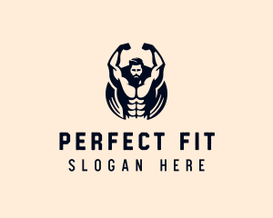 Weightlifter Training Fitness logo design