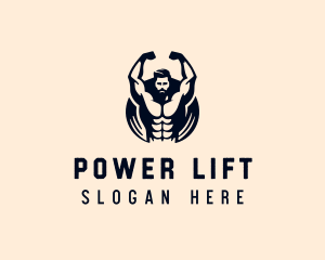 Weightlifter Training Fitness logo