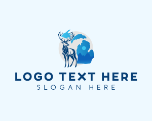 Michigan Deer Animal logo