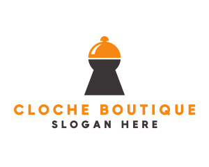 Keyhole Cloche Restaurant logo design