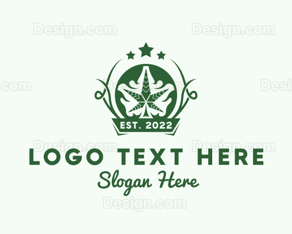 Marijuana Plant Farm Logo