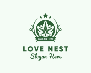 Marijuana Plant Farm Logo