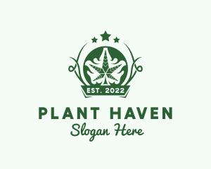 Marijuana Plant Farm logo design