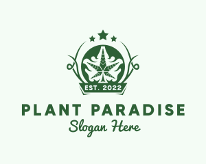 Marijuana Plant Farm logo design