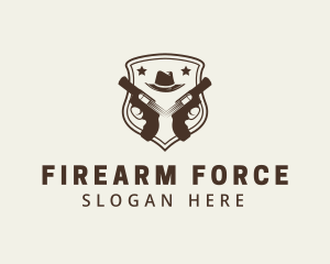 Shooting Range Badge logo design