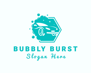 Car Cleaning Bubbles logo design