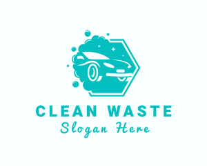 Car Cleaning Bubbles logo design