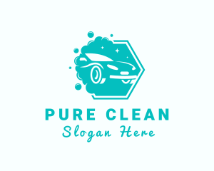 Car Cleaning Bubbles logo design