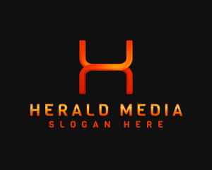 Startup Media Letter H logo design