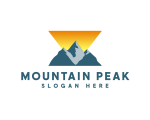 Triangle Mountain Peak logo design