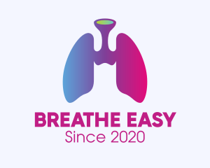 Gradient Respiratory Lungs logo design