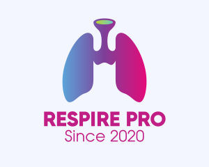 Gradient Respiratory Lungs logo design