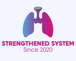 Gradient Respiratory Lungs logo design