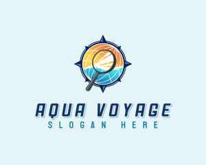 Global Compass Travel Voyage logo design