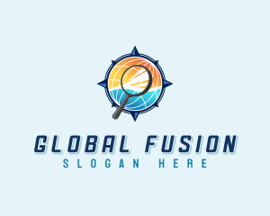 Global Compass Travel Voyage logo design